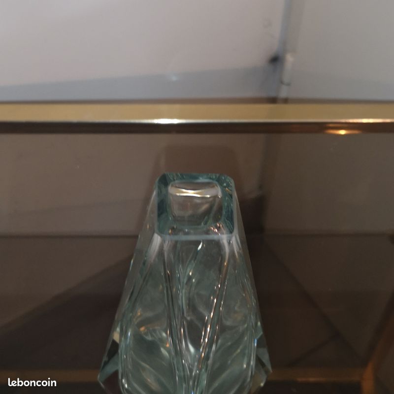 Ancien Vase Soliflore Murano Flavio Poli Sommerso Facetté vintage 1960 (image 3)