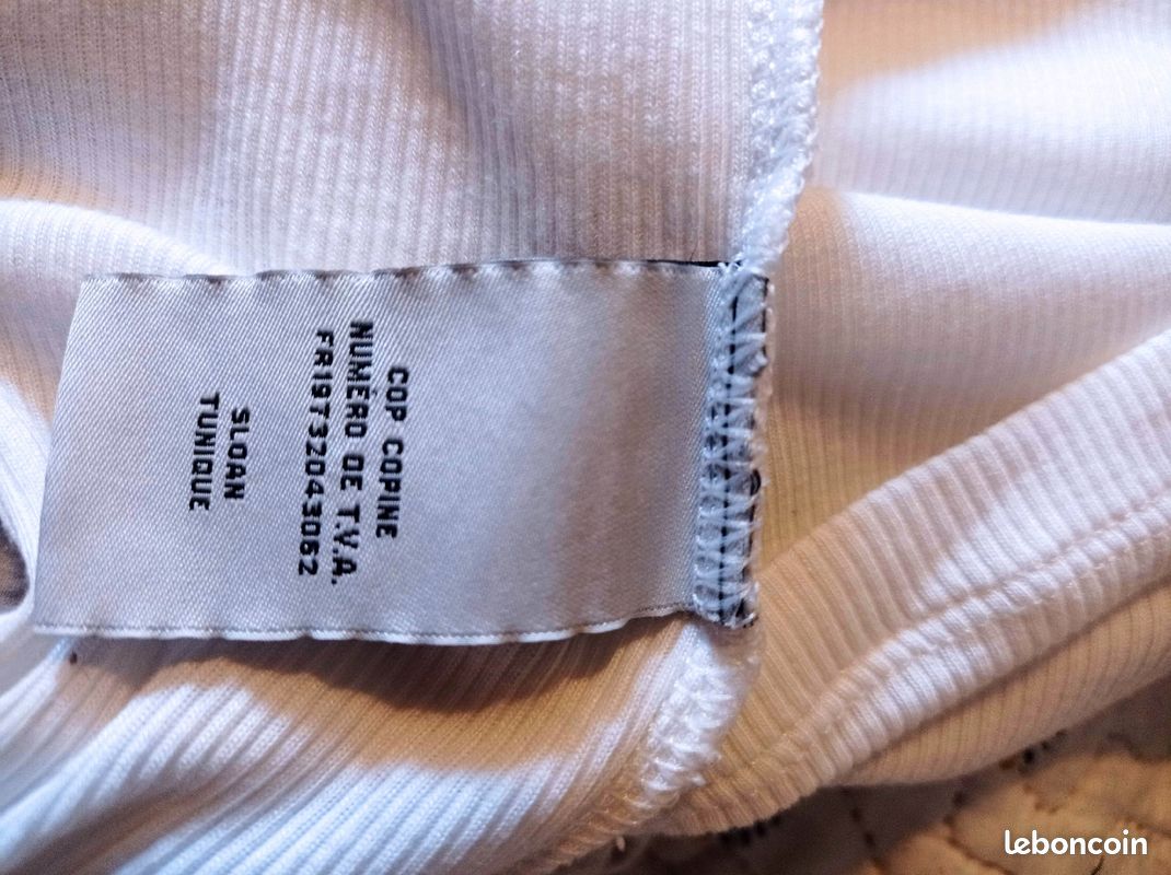 Haut Femme COP Copine Taille 1 - Blanc, 68% Coton, Très Bon état Occasion