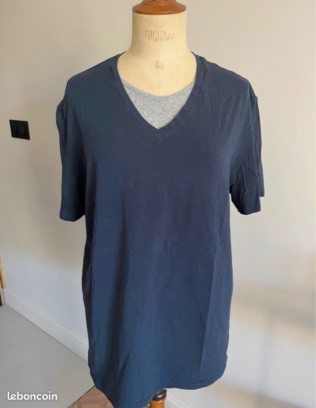 T-shirt homme bleu marine T-XL neuf (image 1)