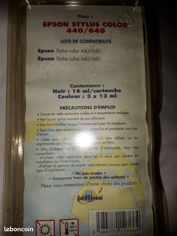 Cartouches d'endre EPSON STYLUS 440/640 (image 3)