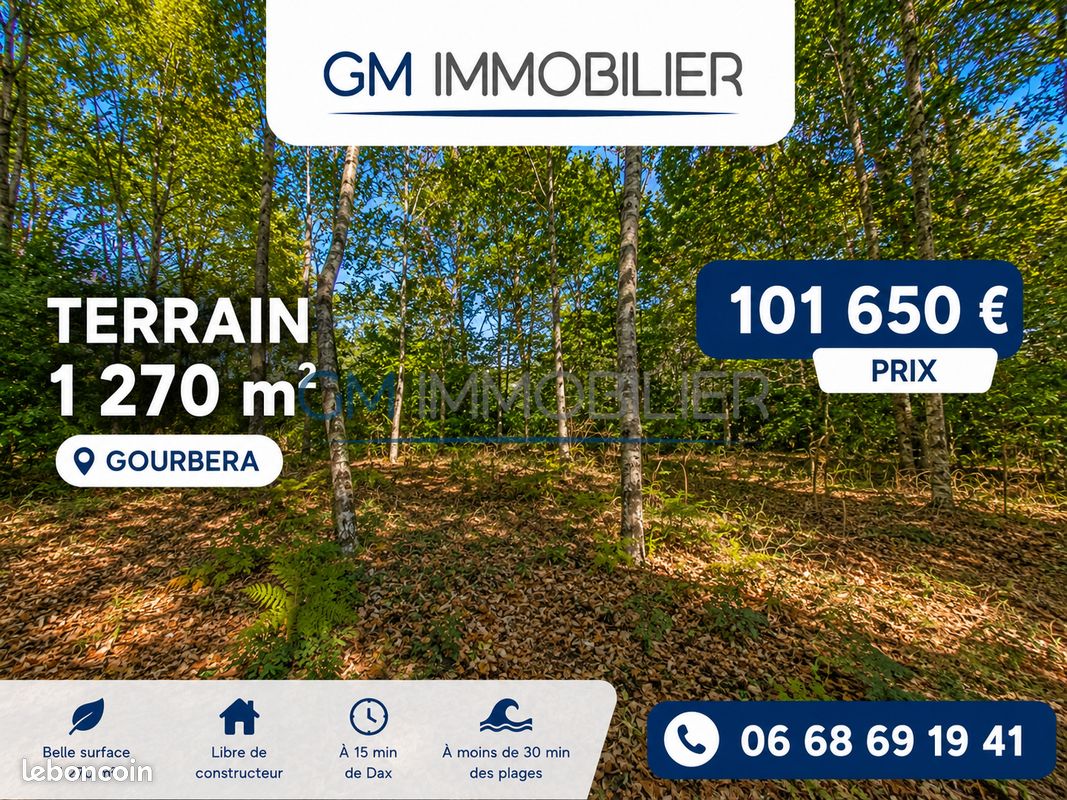Terrain 1270 m² · à Dax · 1 270 m² · 101 650 €