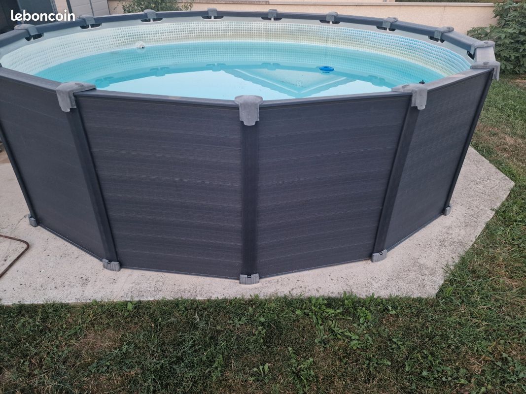 Piscine INTEX GRAPHITE hors-sol 4.78M avec FILTRE À SABLE (image 1)