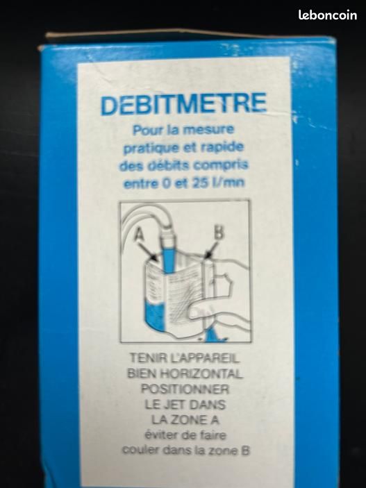 DEBIMETRE Mesure rapide débits d'eau 0 à 25 l/mn (image 2)
