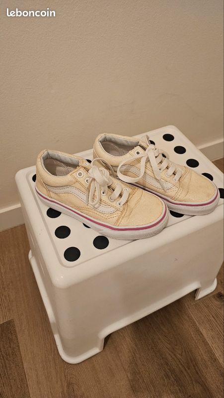 Vans rose/beige pailleté taille 30 (image 1)