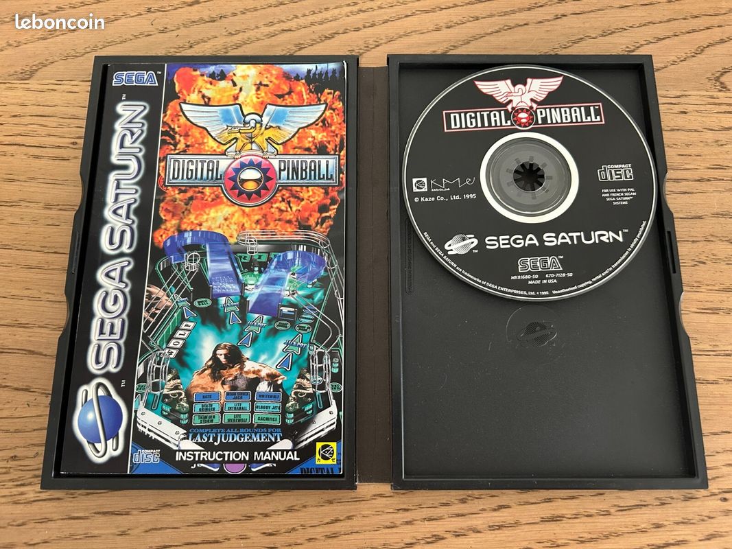 Digital Pinball Sega Saturn PAL Euro Fr Complet avec notice