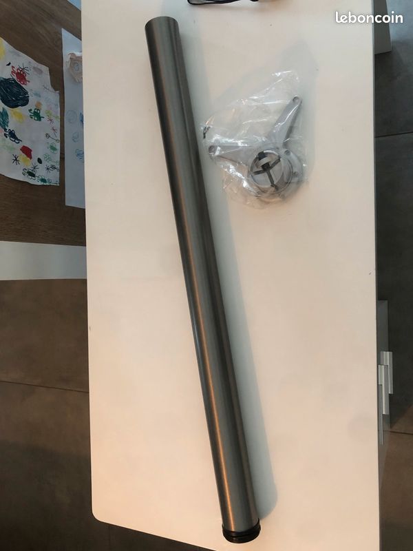 Pied de bar 90cm inox brossé (image 1)