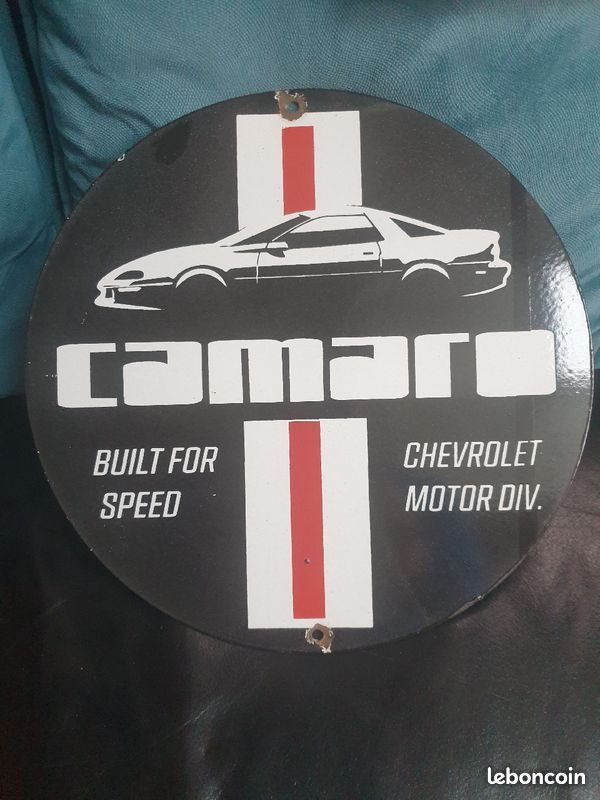Plaque Décorative Vintage Chevrolet Camaro SS – Idéale Pour Déco Garage Ou Atelier