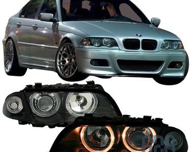 Phares Angel Eyes BMW E46 Phase 1 Berline / Touring Halogène H7/ H7 -  Équipement auto