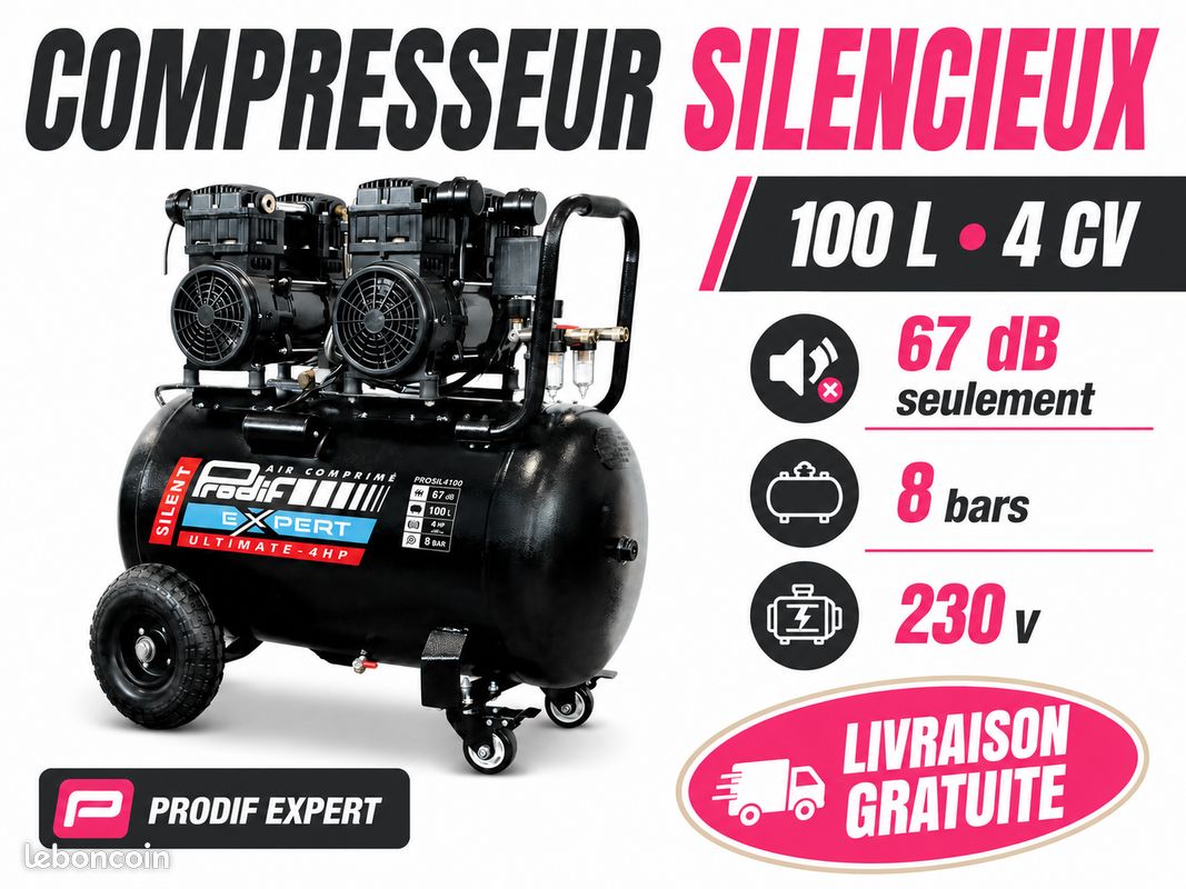 Compresseur 4CV 493L/min – Par AEROCAP, fabricant sableuse aérogommeuse (image 1)
