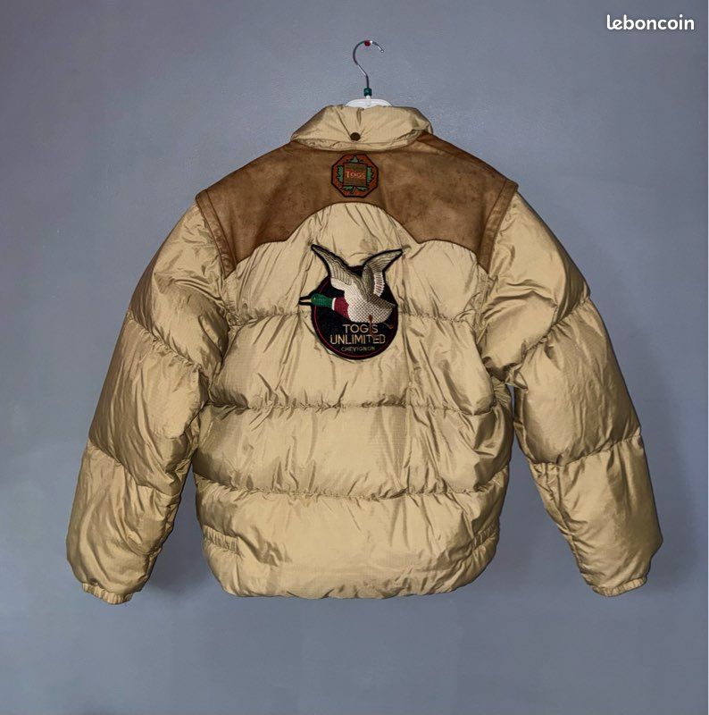 Doudoune Chevignon Homme Beige, Taille M, Duvet, Ski Hiver, Très Bon état