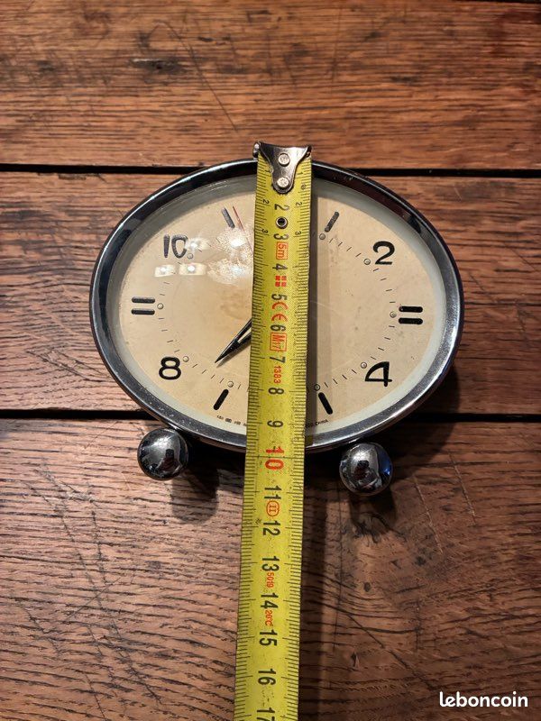Réveil Pendule JAZ Vintage Style Art-Déco Il Fonctionne Troyes 10000