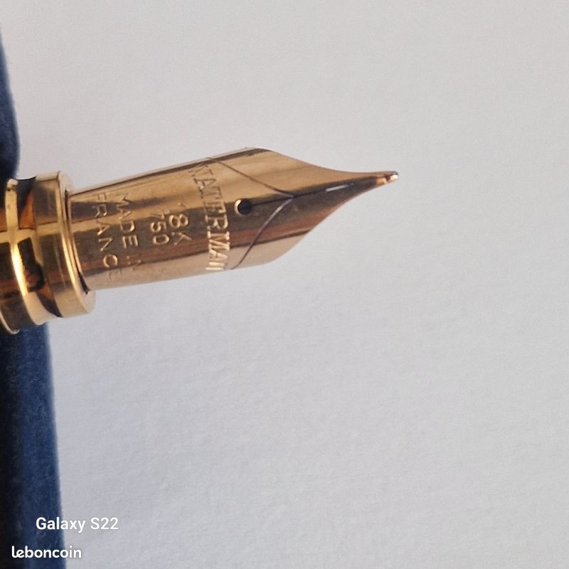 Stylo Plume Waterman Exclusive - Plume En Or 18K Taille M (moyenne) - Modèle N200 - Occasion Très Bon état