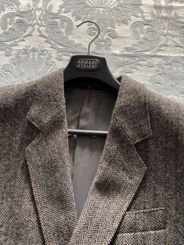 Veste homme chaude motif chevrons gris (image 3)