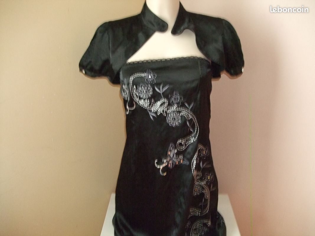 Robe bustier et bolero chinois xanaka tm yellow44 (image 1)