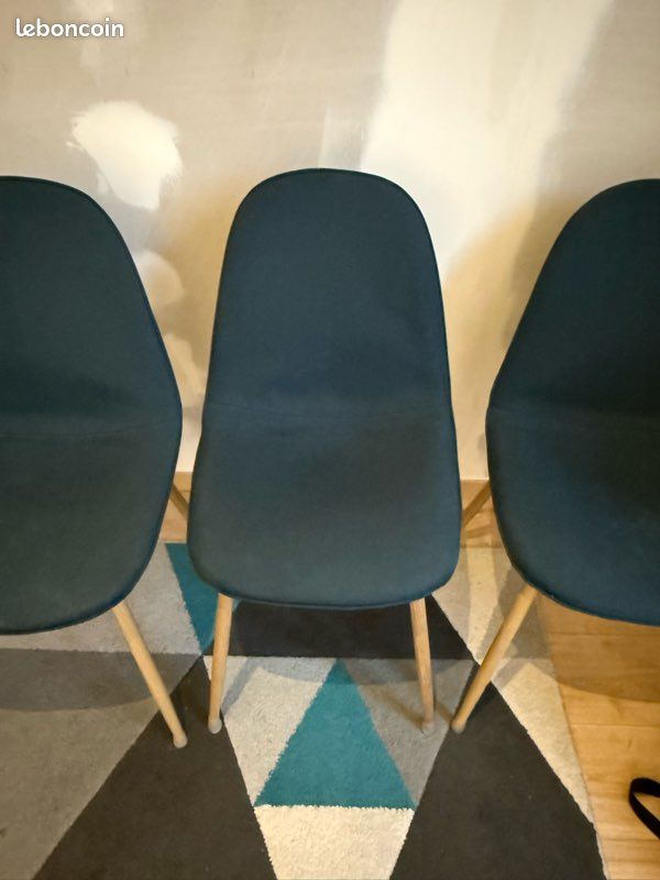Chaises bleu canard (image 2)