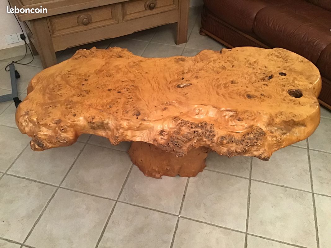 Table de salon orme massif (image 1)