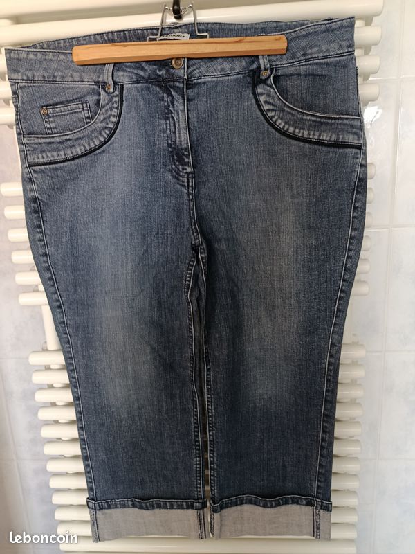 Pantalon femme taille 48 jeans pantacourt xxxl Vêtements