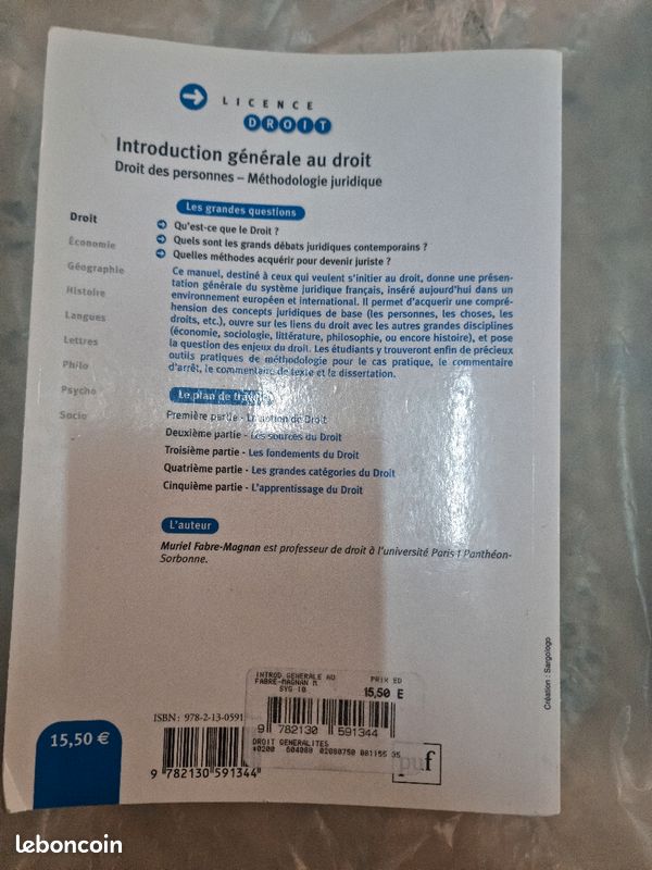 Livre introduction générale au droit (image 3)