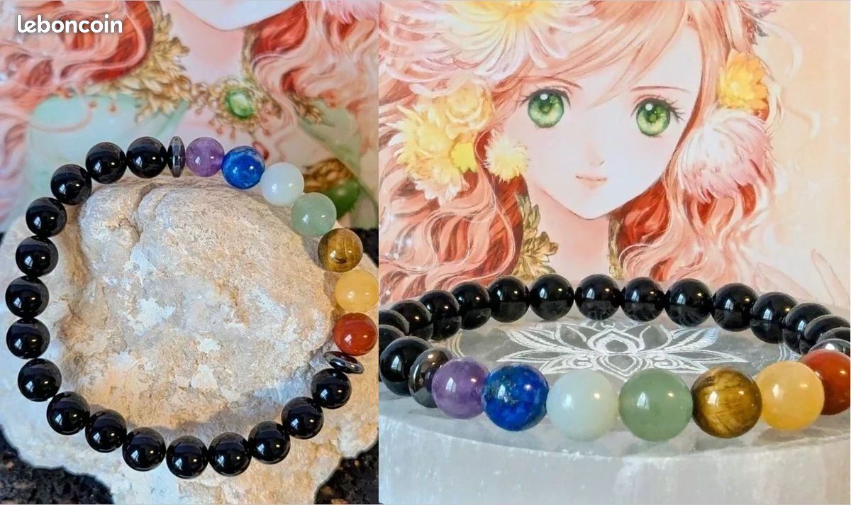 Bracelet serti de cristaux de couleur bleu foncé - Achat / Vente