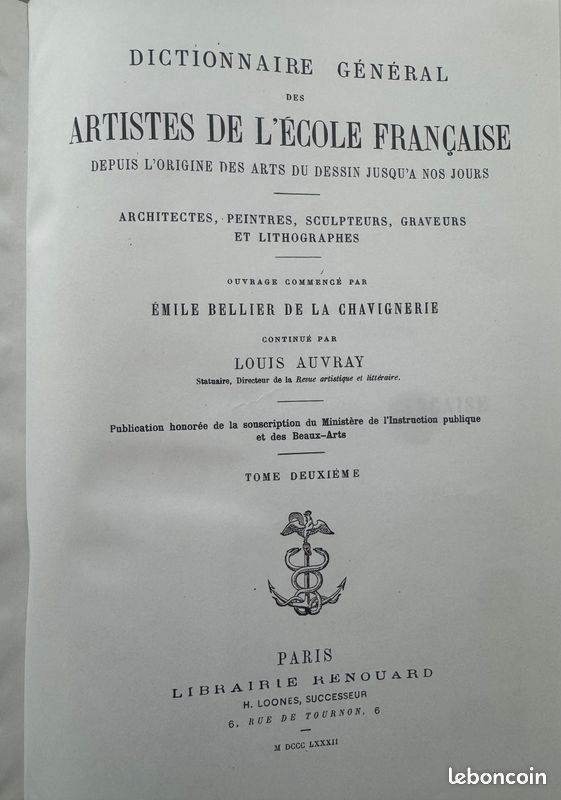 Dictionnaire général des artistes de l'École française, 2 tomes - Édition 1997 (image 3)