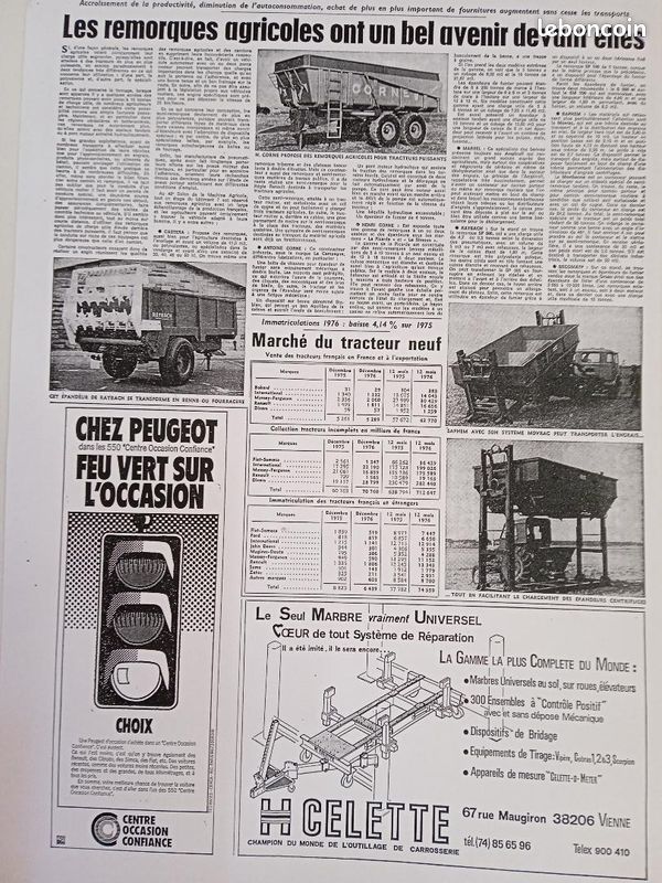 1977_ PRÉSENTATION REMORQUES AGRICOLES et DÉRIVÉS.( épandeur, Ampliroll, trémie...) (image 1)