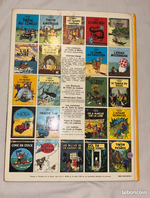 Lot de 3 BD Tintin – éditions Casterman (image 10)