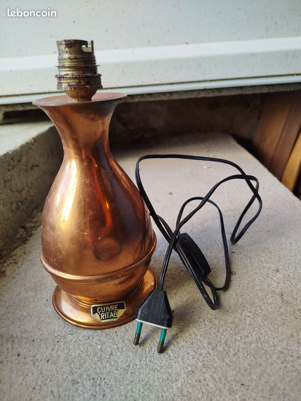 Lampe ancienne cuivre (image 1)