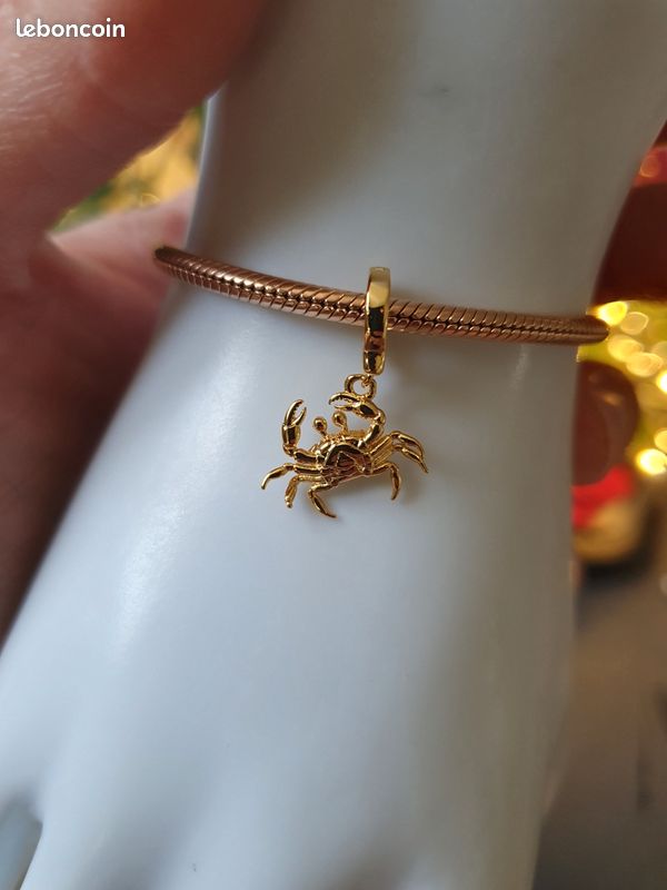 Charm crabe or (image 4)