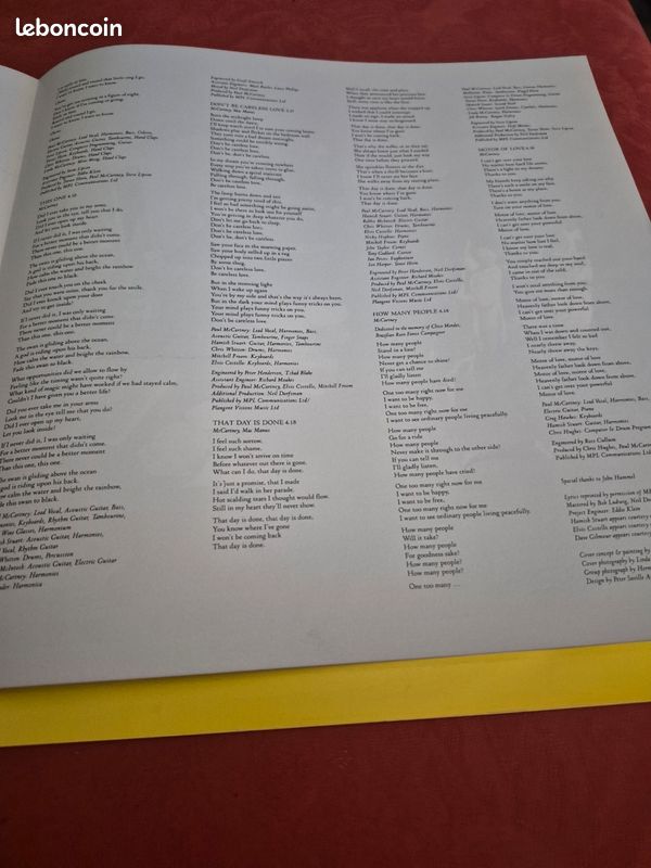 Vinyle 33 tours Paul Mc Cartney. Flowers in the Dirt (image 5)