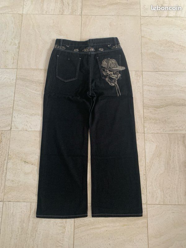 Jean Carbone Coupe Large – Style Dirty Used – Taille 98 – État Très Bon