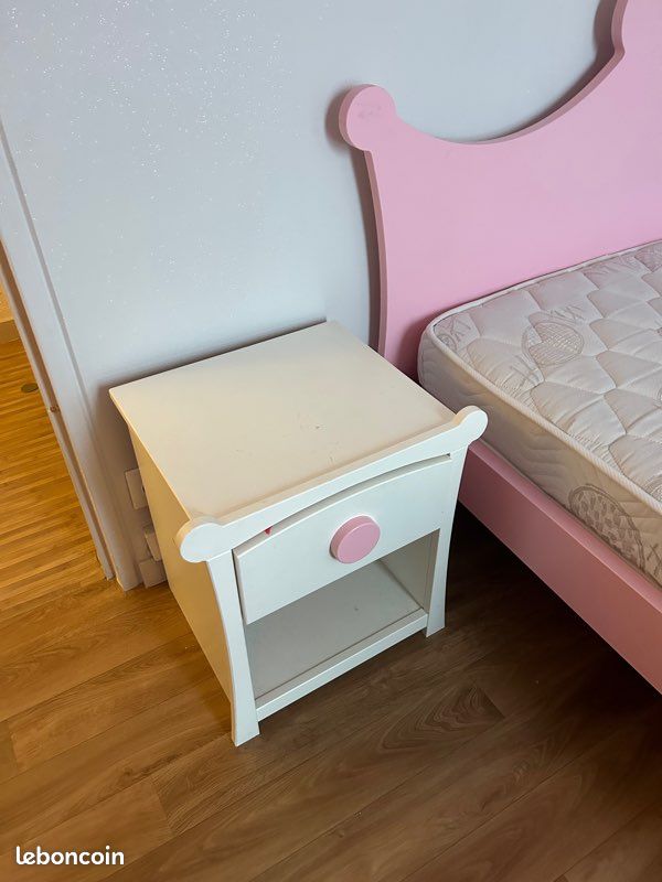 Ensemble lit + table de chevet + matelas (image 5)