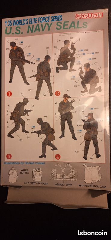 Maquette Dragon 1/35 U.S. Navy SEALs - Réf. 3017 - Neuf - Figurines Plastique