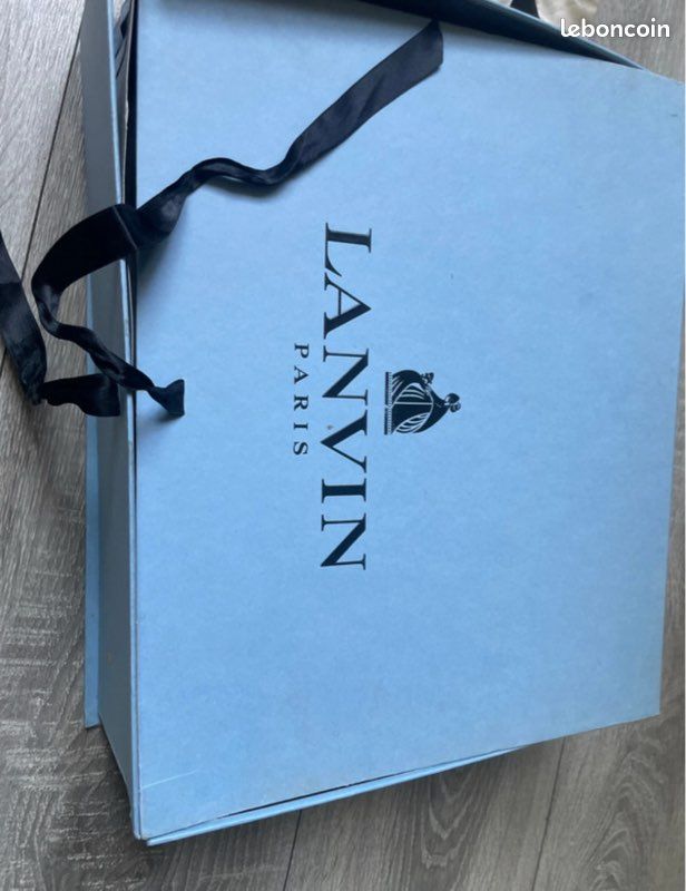 Sandales Compensées Lanvin Talon Très Haut - Pointure 39 Bleu Cuir - Occasion