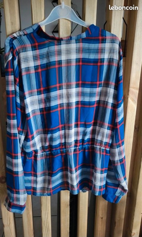 Haut Tunique Camaieu En Lin Bleu Pâle – Taille 36, Sans Manches – Occasion Très Bon état (TBE)