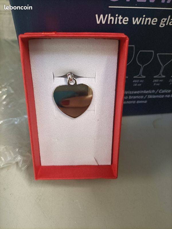 Pendentif coeur en argent (image 1)