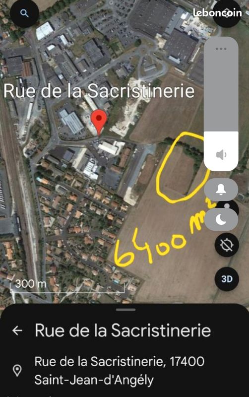 Terrain constructible 6400m2 · à Saint-Jean-d'Angély · 75 000 €