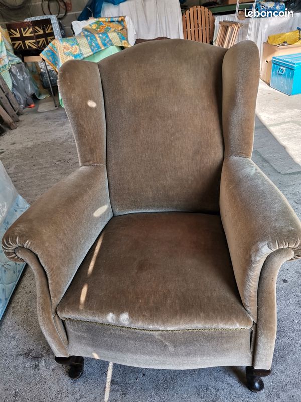 Fauteuil ancien genre anglais (image 4)