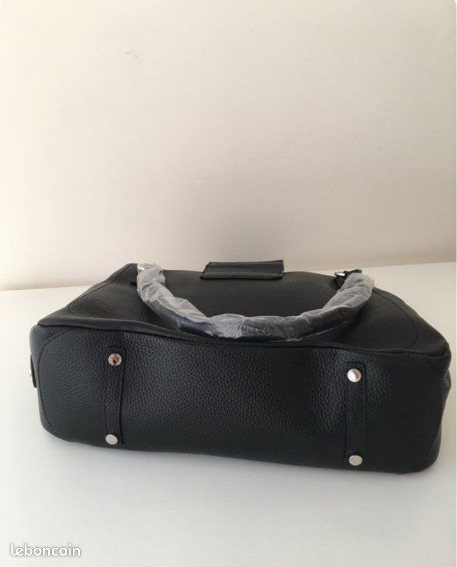 Sac à Main Femme Lamarthe Cuir Noir - Taille Moyenne, Porté épaule, état Très Bon (occasion)
