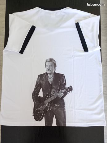 T-shirt Manches Longues Glam Rock SMET - Motif Hallyday - Taille XS - Neuf Avec Étiquette