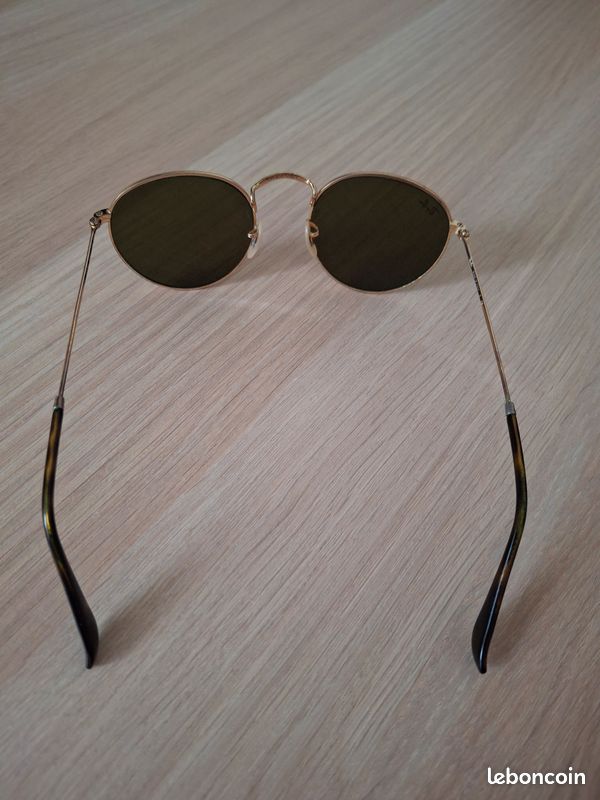 Lunettes de soleil Ray-Ban Round Metal RB3447N – verres miroir bleus – avec étui (image 6)
