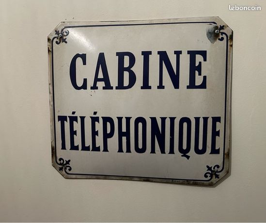 Plaque émaillée Ancienne TÉLÉPHONE PERFECTO – Déco Métal Vintage Neuve