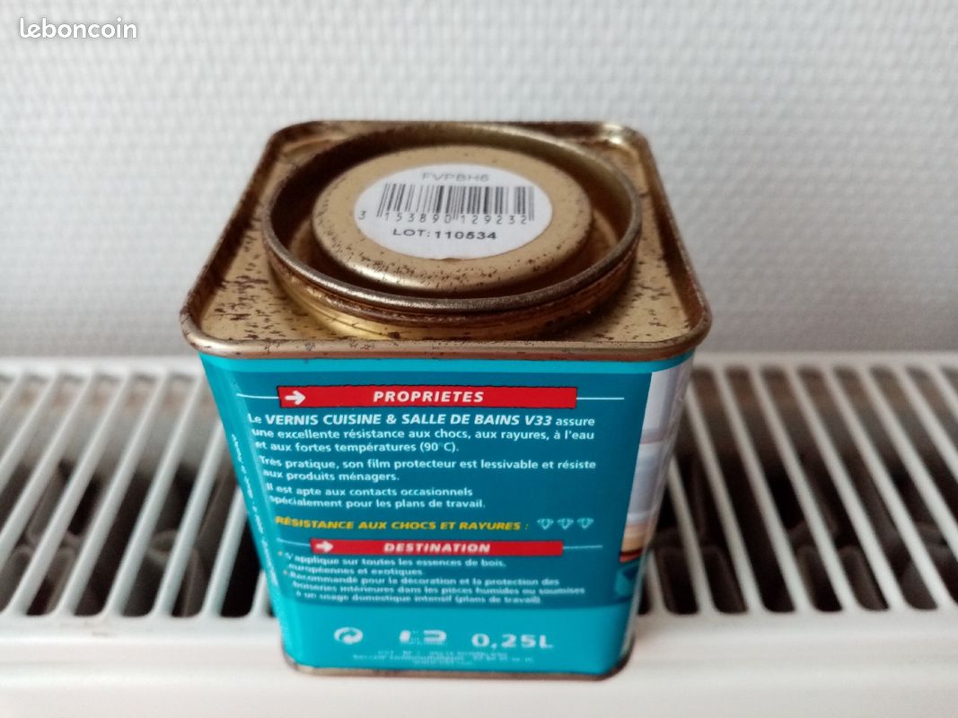 Vernis Cuisine & Salle de Bain Vert Menthe Satiné 3V3 Neuf (image 2)