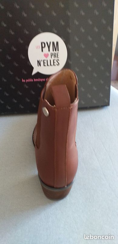 Bottines Femme Courte En Cuir Verni – Bout Rond, Fond Épais, Talon Bas – Classique Et Confortable – Noir – Taille 36 à 43