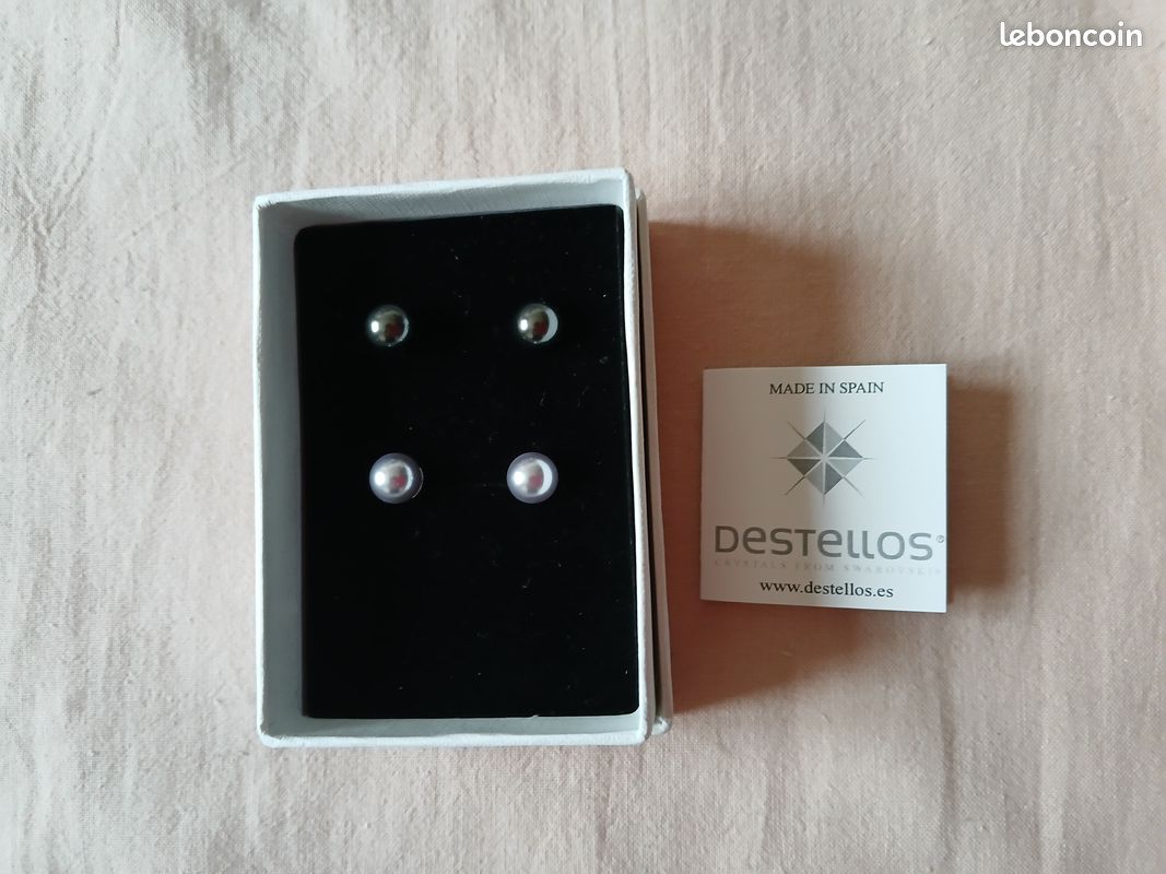 Duo boucles d'oreilles perles (image 4)