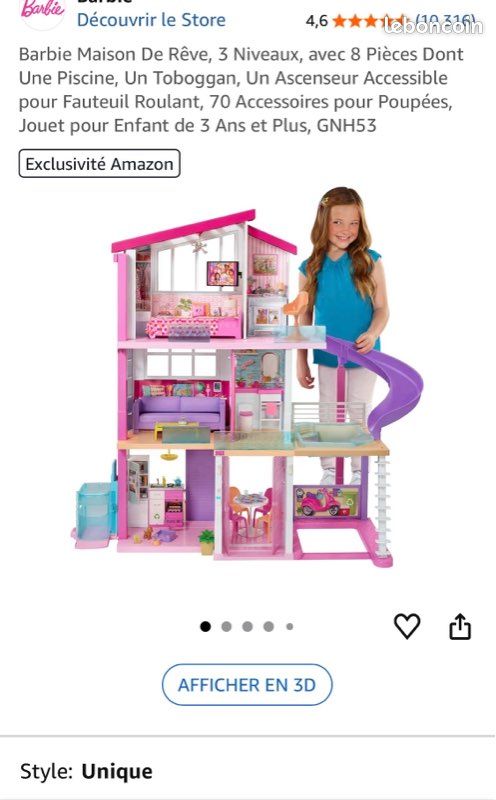 Barbie Dreamhouse Maison de poupée avec ascenseur accessible aux fauteuils roulants