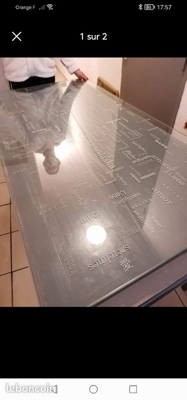 Bureau plaque de verre (image 1)