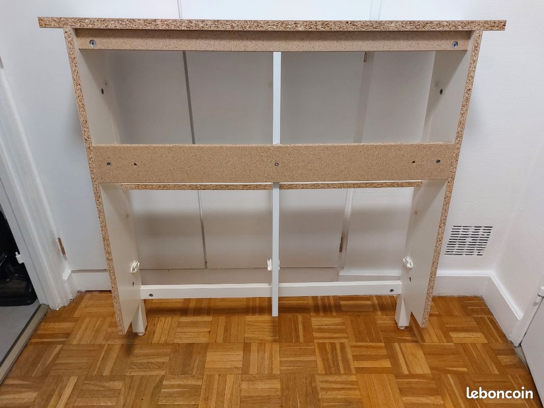 Meuble à Chaussures IKEA HEMNES - 4 Compartiments - Blanc - 107x22x101 Cm - Neuf