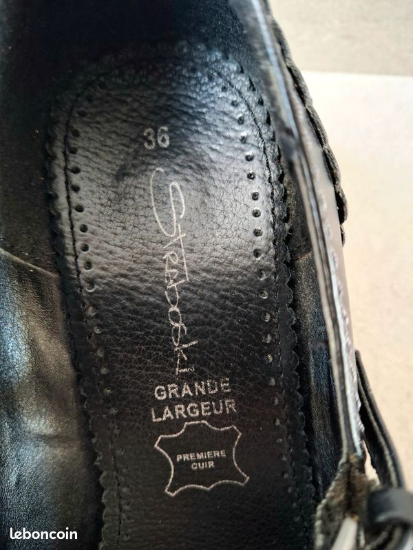 Chaussures Femme Dune - Fin Peep-toe En Cuir Noir - Pointure 36 - Occasion Avec Boîte D'origine