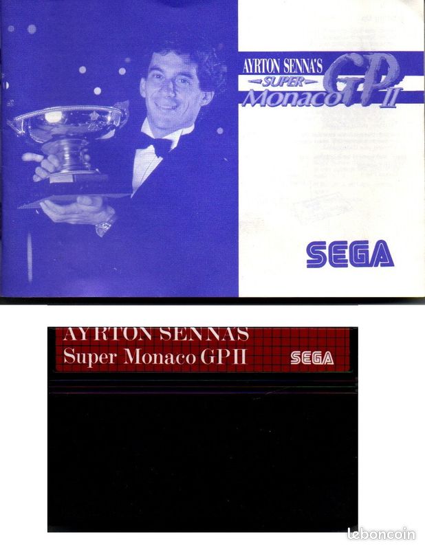 AYRTON SENNA'S SUPER MONACO GP II 2 SEGA MASTER SYSTEM 2 PAL
