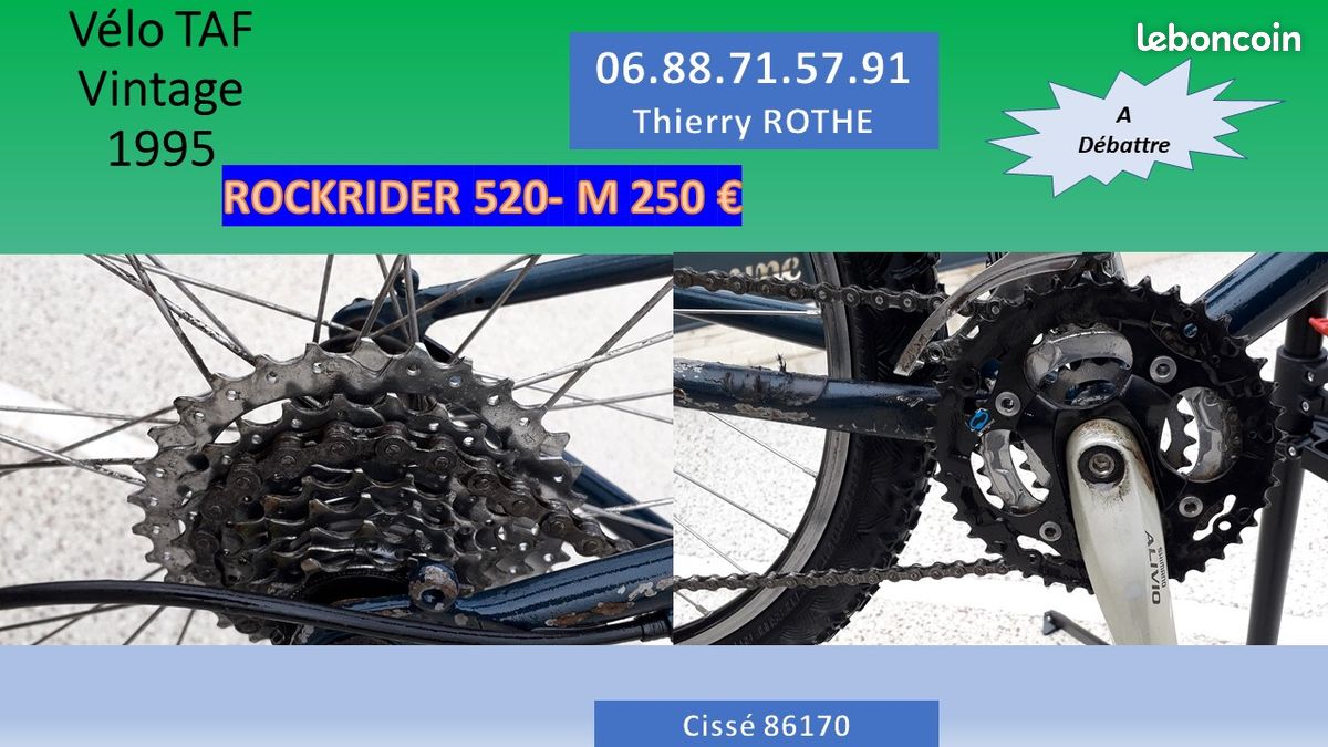 VTT ROCKRIDER Decathlon 520 VINTAGE M 1995 (image 4)